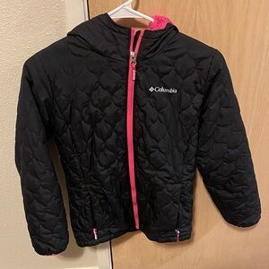 Columbia Black Jacket with Pink Trim